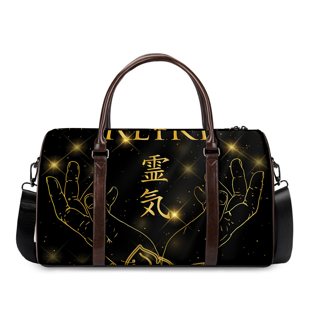 Golden Reiki Print Duffle Bag