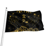 Golden Reiki Print Flag
