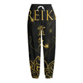 Golden Reiki Print Fleece Lined Knit Pants
