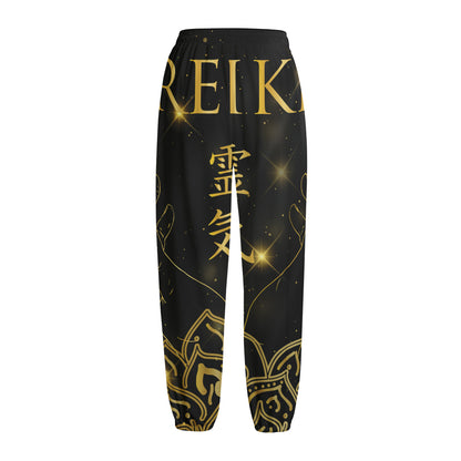 Golden Reiki Print Fleece Lined Knit Pants