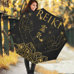 Golden Reiki Print Foldable Umbrella