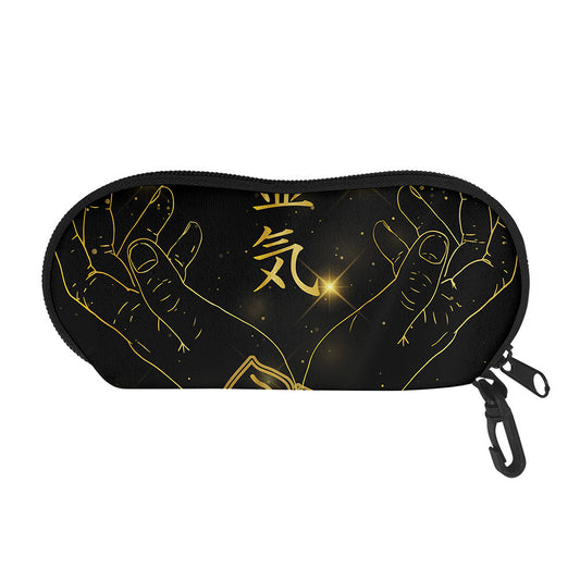 Golden Reiki Print Glasses Case