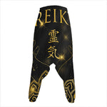Golden Reiki Print Hammer Pants