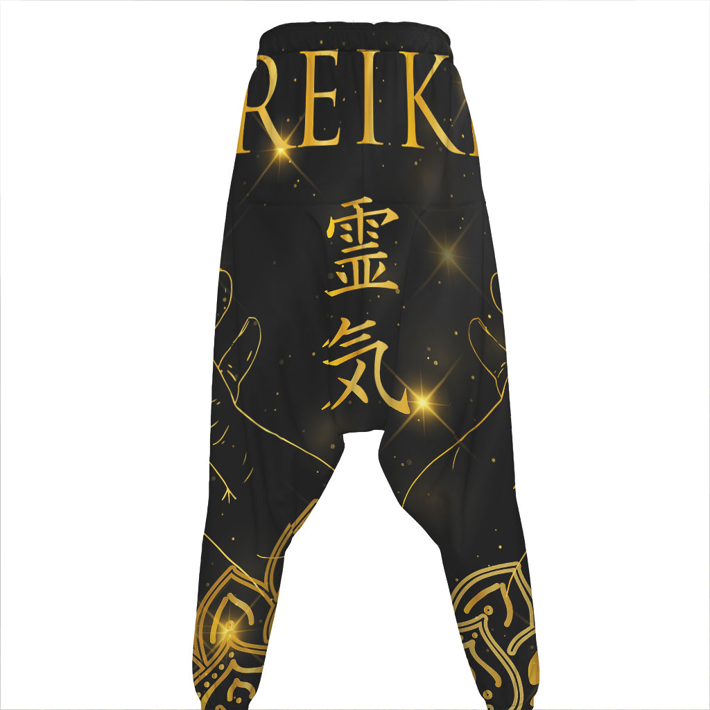 Golden Reiki Print Hammer Pants