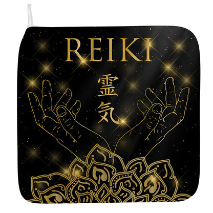 Golden Reiki Print Hand Towel