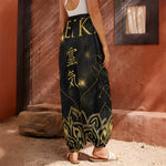 Golden Reiki Print Harem Pants