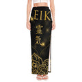 Golden Reiki Print High Slit Maxi Skirt
