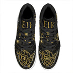 Golden Reiki Print High Top Leather Sneakers