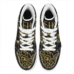 Golden Reiki Print High Top Leather Sneakers