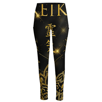 Golden Reiki Print High-Waisted Pocket Leggings