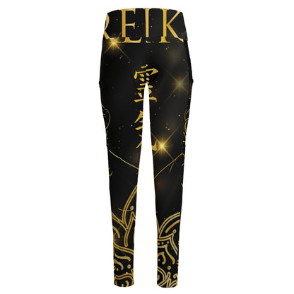 Golden Reiki Print High-Waisted Pocket Leggings