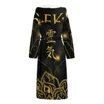 Golden Reiki Print Hooded Bathrobe
