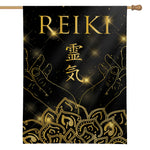 Golden Reiki Print House Flag