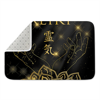 Golden Reiki Print Indoor Door Mat