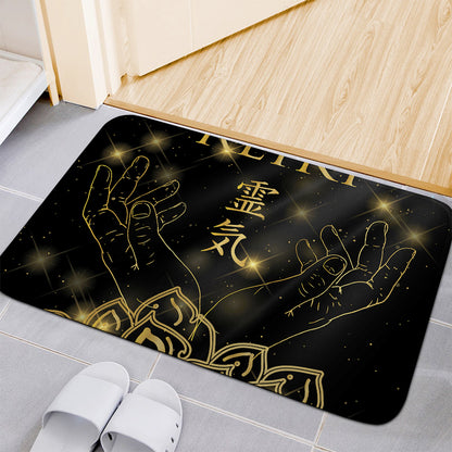 Golden Reiki Print Indoor Door Mat
