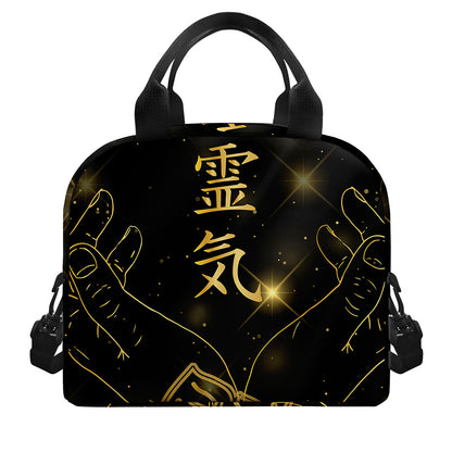 Golden Reiki Print Insulated Lunch Bag