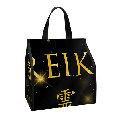Golden Reiki Print Insulated Lunch Tote