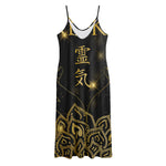 Golden Reiki Print Jersey Midi Cami Dress