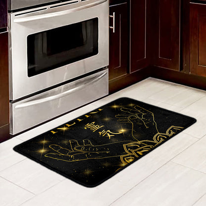 Golden Reiki Print Kitchen Mat