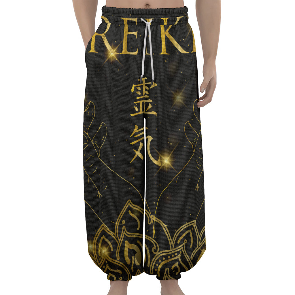 Golden Reiki Print Lantern Pants