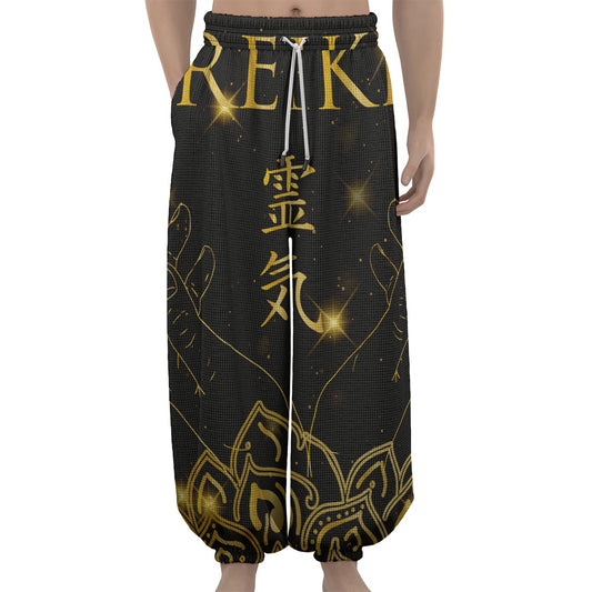 Golden Reiki Print Lantern Pants