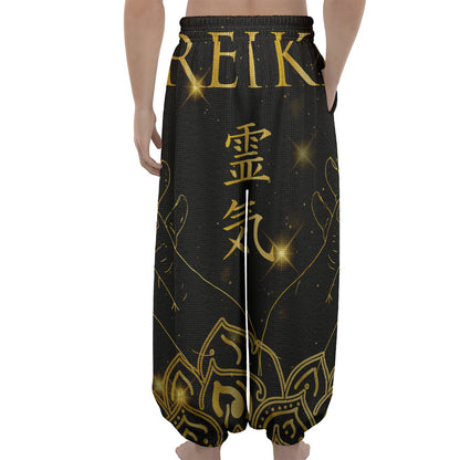 Golden Reiki Print Lantern Pants