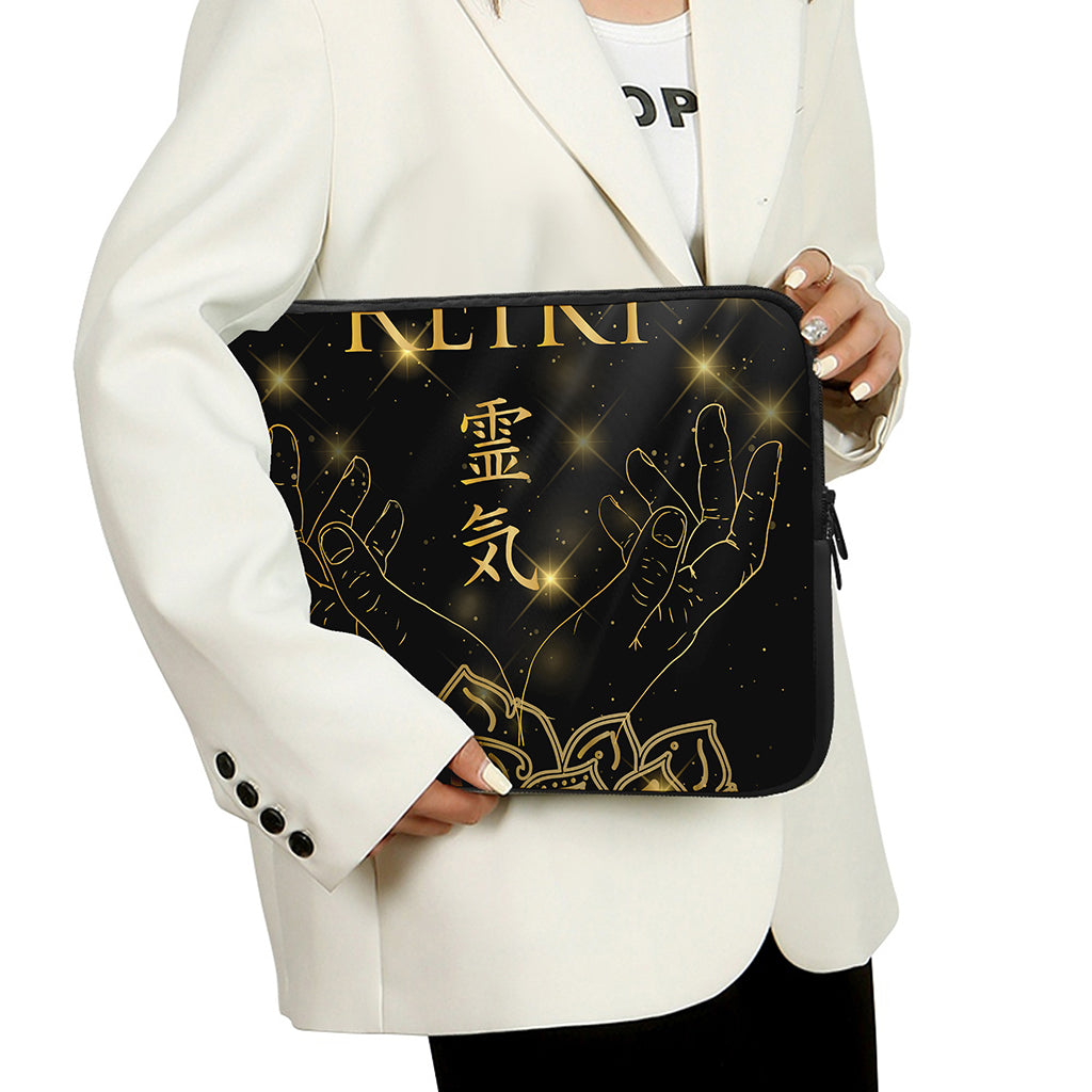 Golden Reiki Print Laptop Sleeve