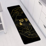 Golden Reiki Print Long Kitchen Mat