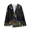 Golden Reiki Print Long Sleeve Short Coat