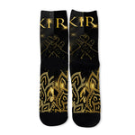 Golden Reiki Print Long Socks
