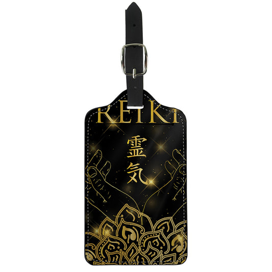 Golden Reiki Print Luggage Tag