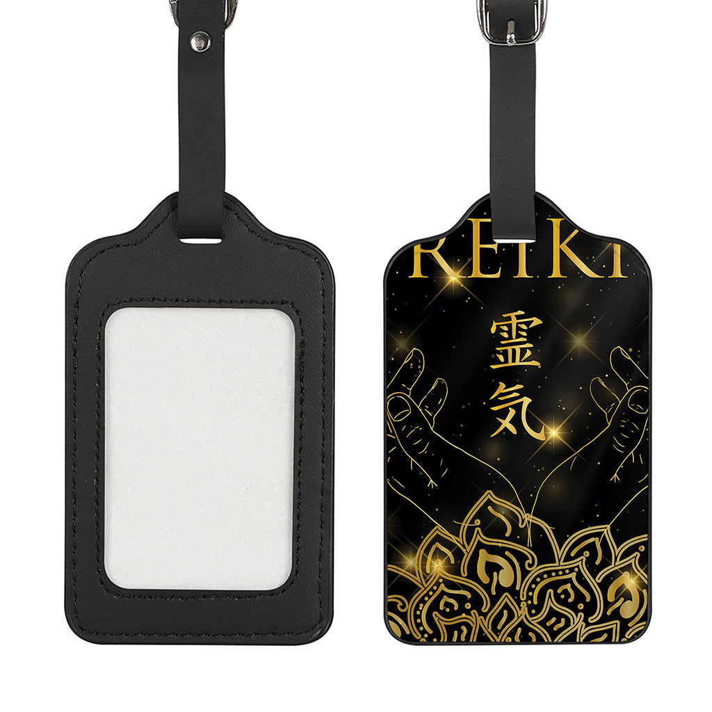 Golden Reiki Print Luggage Tag