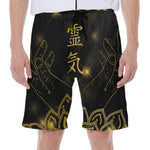 Golden Reiki Print Men's Beach Shorts
