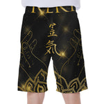 Golden Reiki Print Men's Beach Shorts