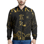 Golden Reiki Print Men's Bomber Jacket