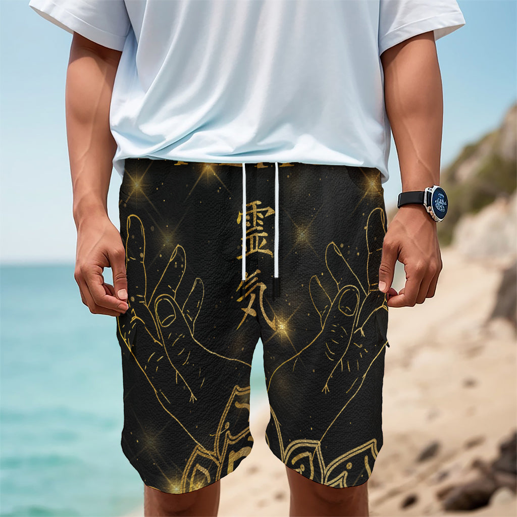 Golden Reiki Print Men's Cargo Shorts