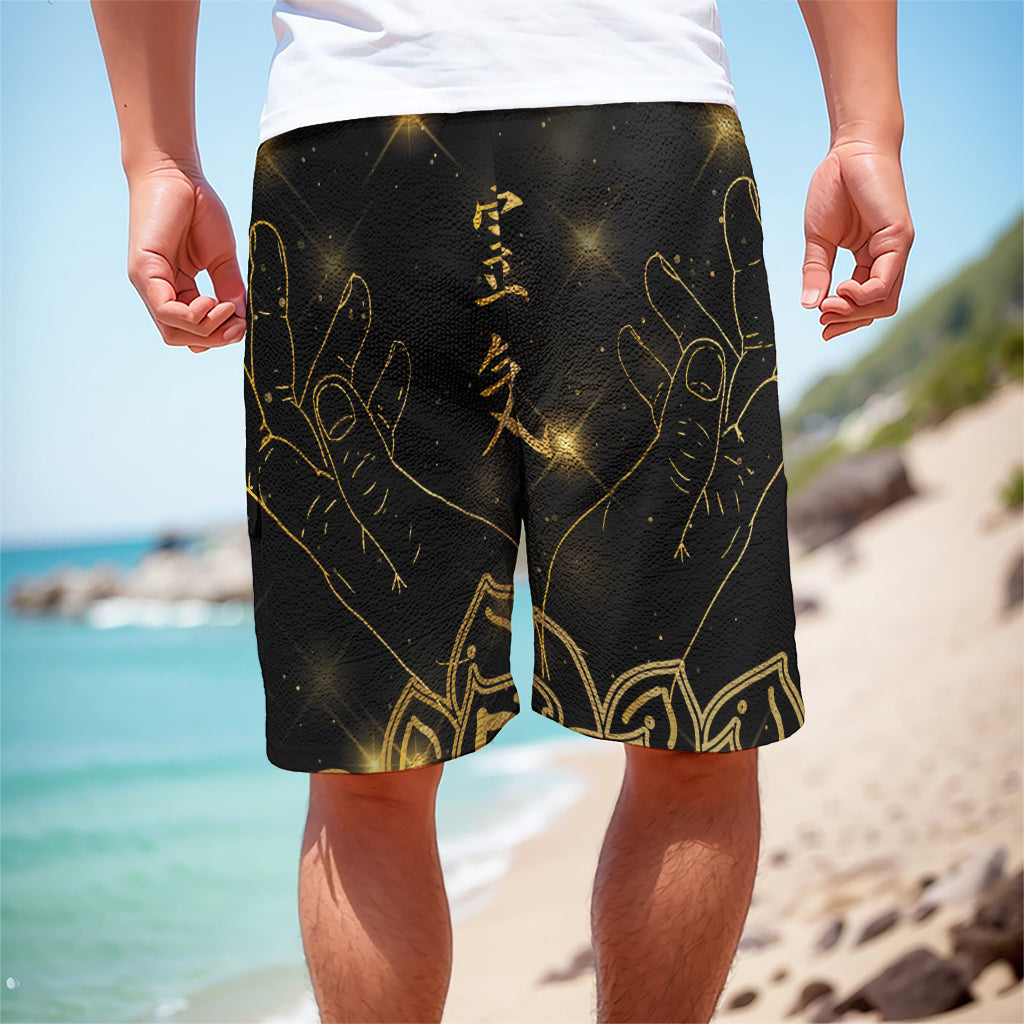 Golden Reiki Print Men's Cargo Shorts