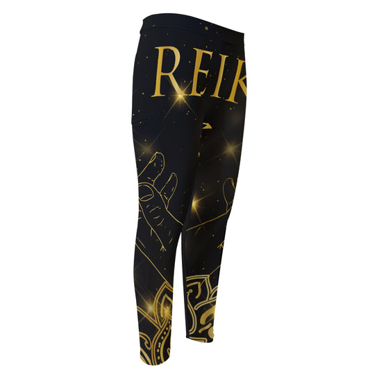 Golden Reiki Print Men's Compression Pants