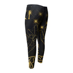 Golden Reiki Print Men's Compression Pants
