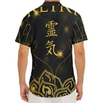 Golden Reiki Print Men's Deep V-Neck Shirt
