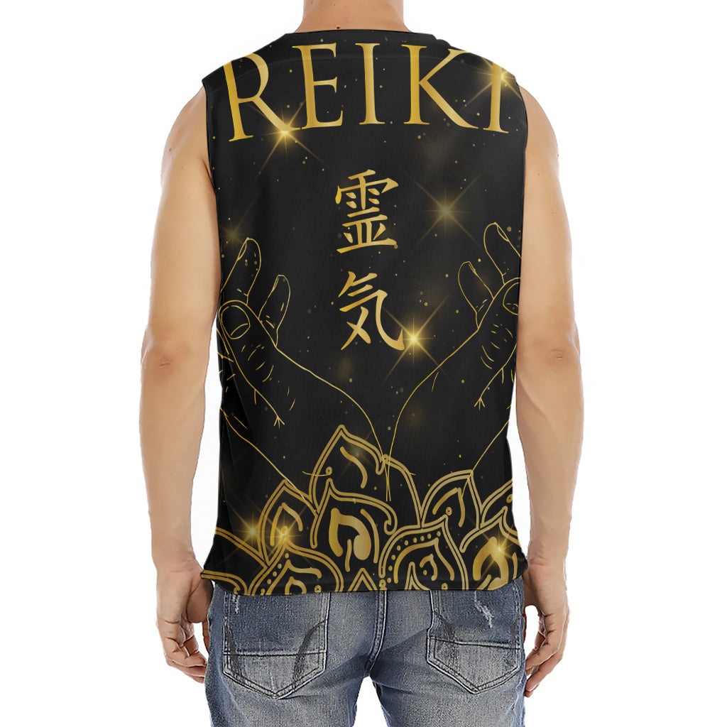 Golden Reiki Print Men's Fitness Tank Top