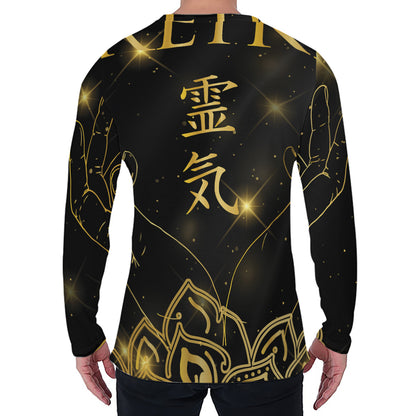 Golden Reiki Print Men's Long Sleeve T-Shirt