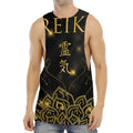 Golden Reiki Print Men's Muscle Tank Top