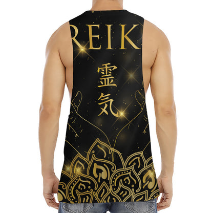 Golden Reiki Print Men's Muscle Tank Top