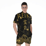 Golden Reiki Print Men's Rompers