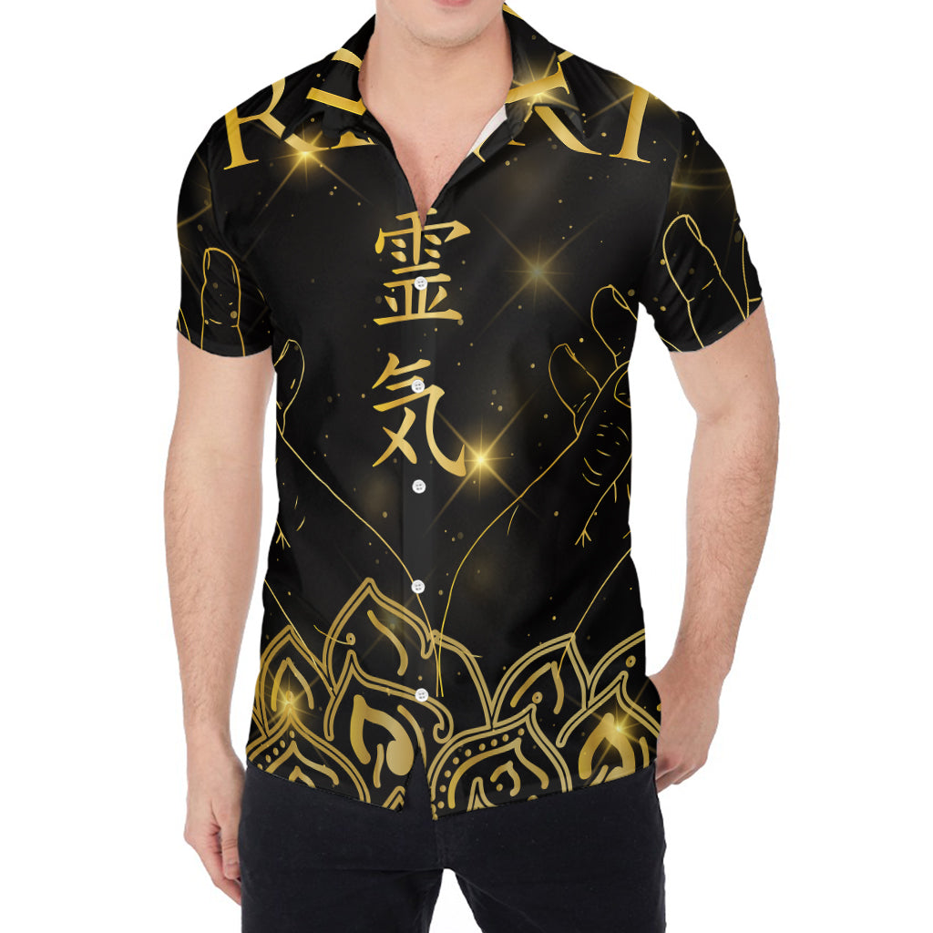 Golden Reiki Print Men's Shirt
