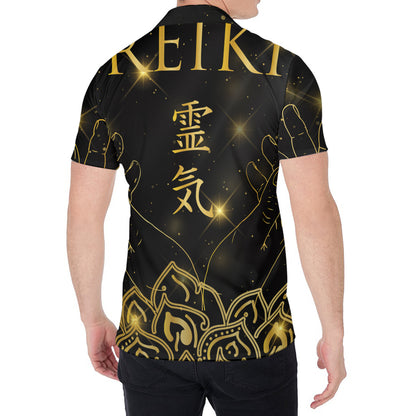 Golden Reiki Print Men's Shirt