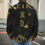 Golden Reiki Print Men's Shirt Jacket