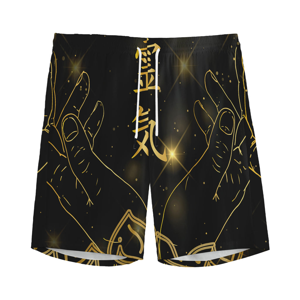 Golden Reiki Print Men's Sports Shorts