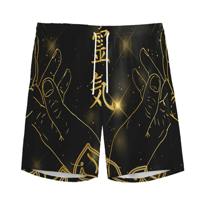 Golden Reiki Print Men's Sports Shorts